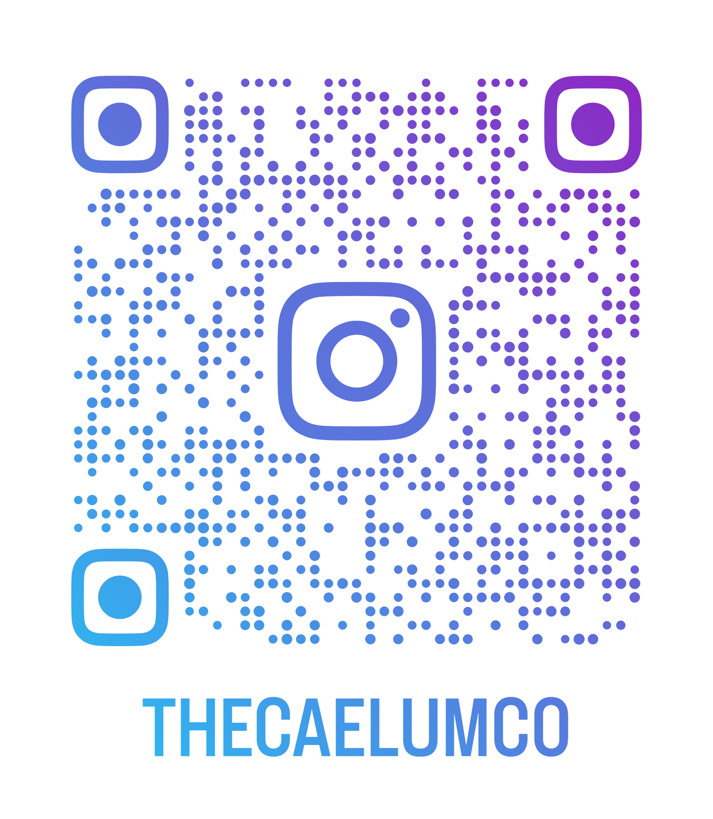 @thecaelumco Instagram Handle QR Code Designs